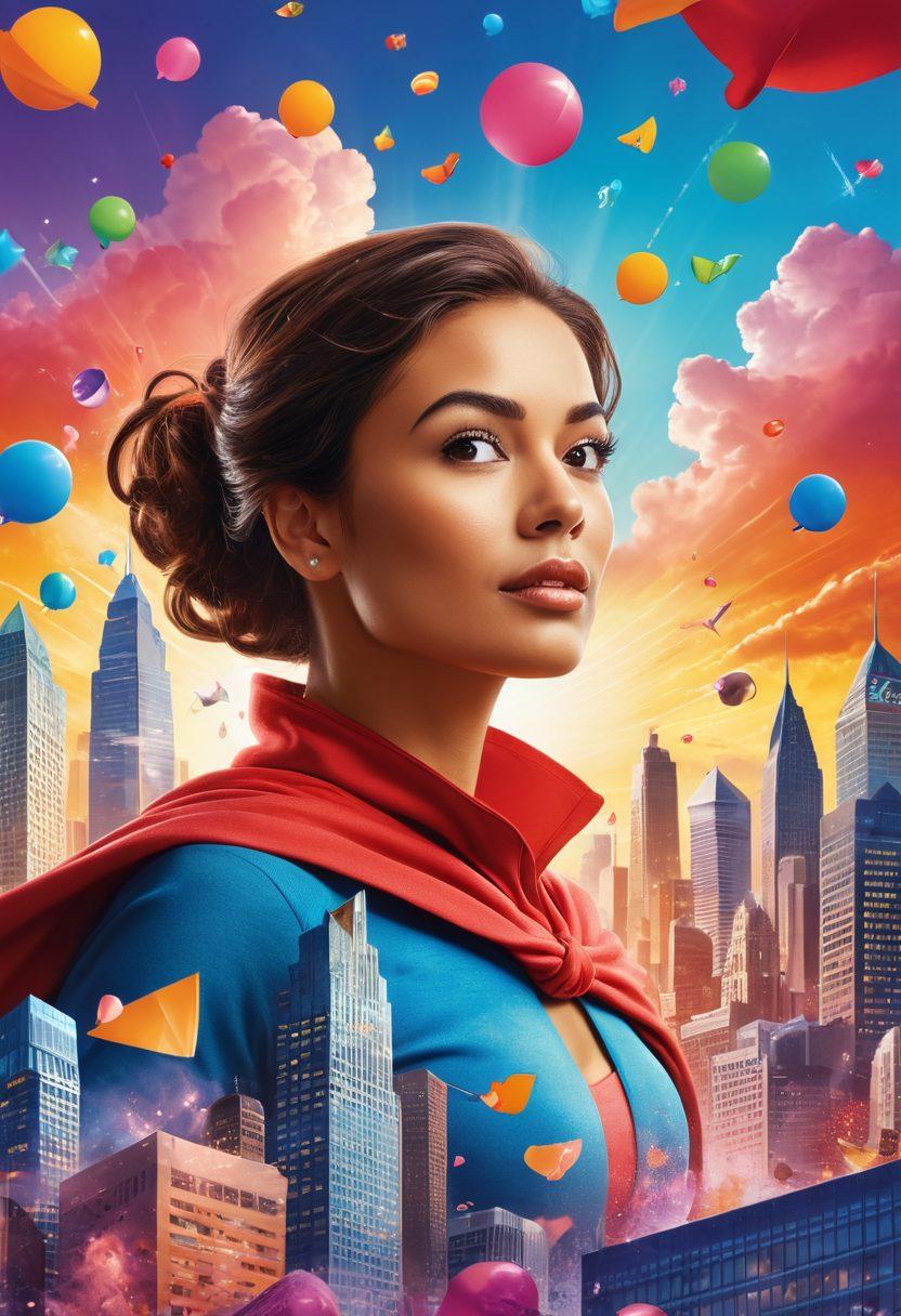 An intricate scene depicting a diverse group of people unmasking various insurance-related myths, surrounded by icons representing coverage, claims, and fraud prevention. In the background, a cityscape symbolizing safety and trust, while a superhero figure represents empowerment through knowledge. Bright, engaging colors to attract attention. concept art. vibrant tones. dynamic composition.